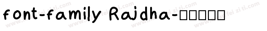 font-family Rajdha字体转换